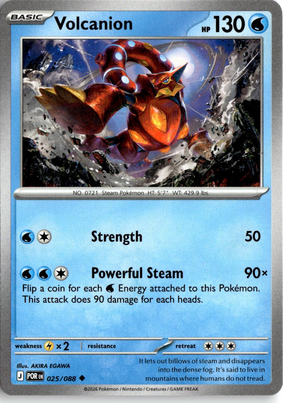 2026 Pokemon Mega Evolution Volcanion graded slab