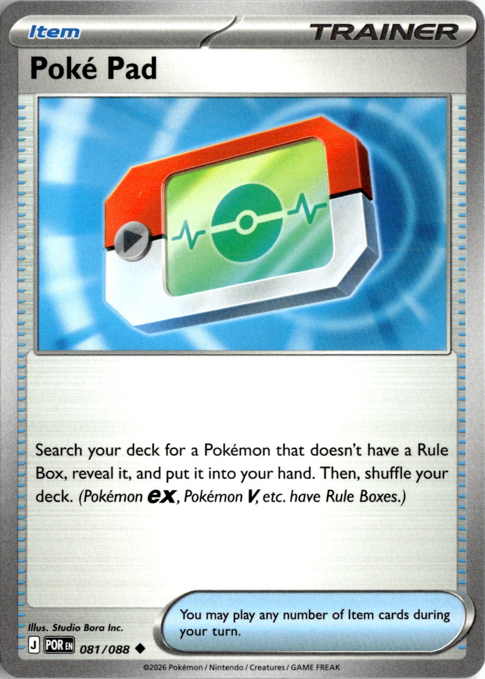 2026 Pokemon Mega Evolution Poké Pad graded slab