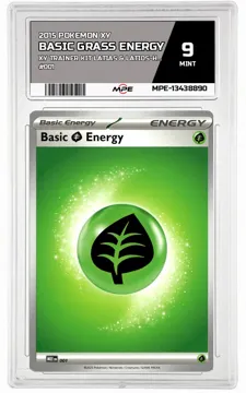 2015 POKEMON XY XY TRAINER KIT LATIAS & LATIOS-HOLO #001 BASIC GRASS ENERGY MPE 9 MINT — graded card up for auction