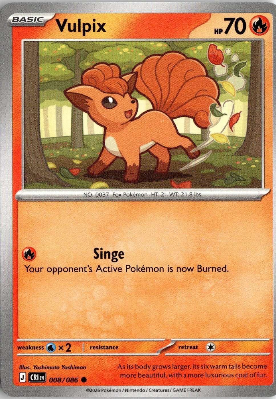 2026 Pokemon Mega Evolution Vulpix graded slab
