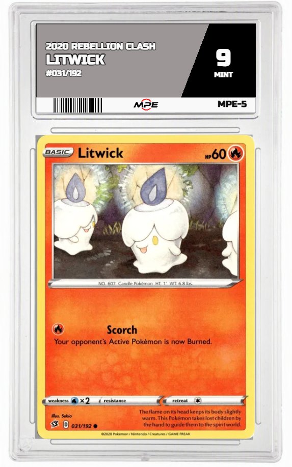 2020 REBELLION CLASH #031/192 LITWICK MPE 9 MINT — graded card auctioned from the MPE vault