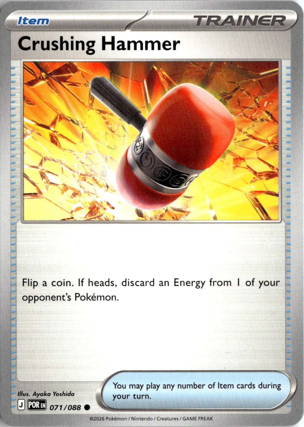 2026 Pokemon Mega Evolution Crushing Hammer graded slab