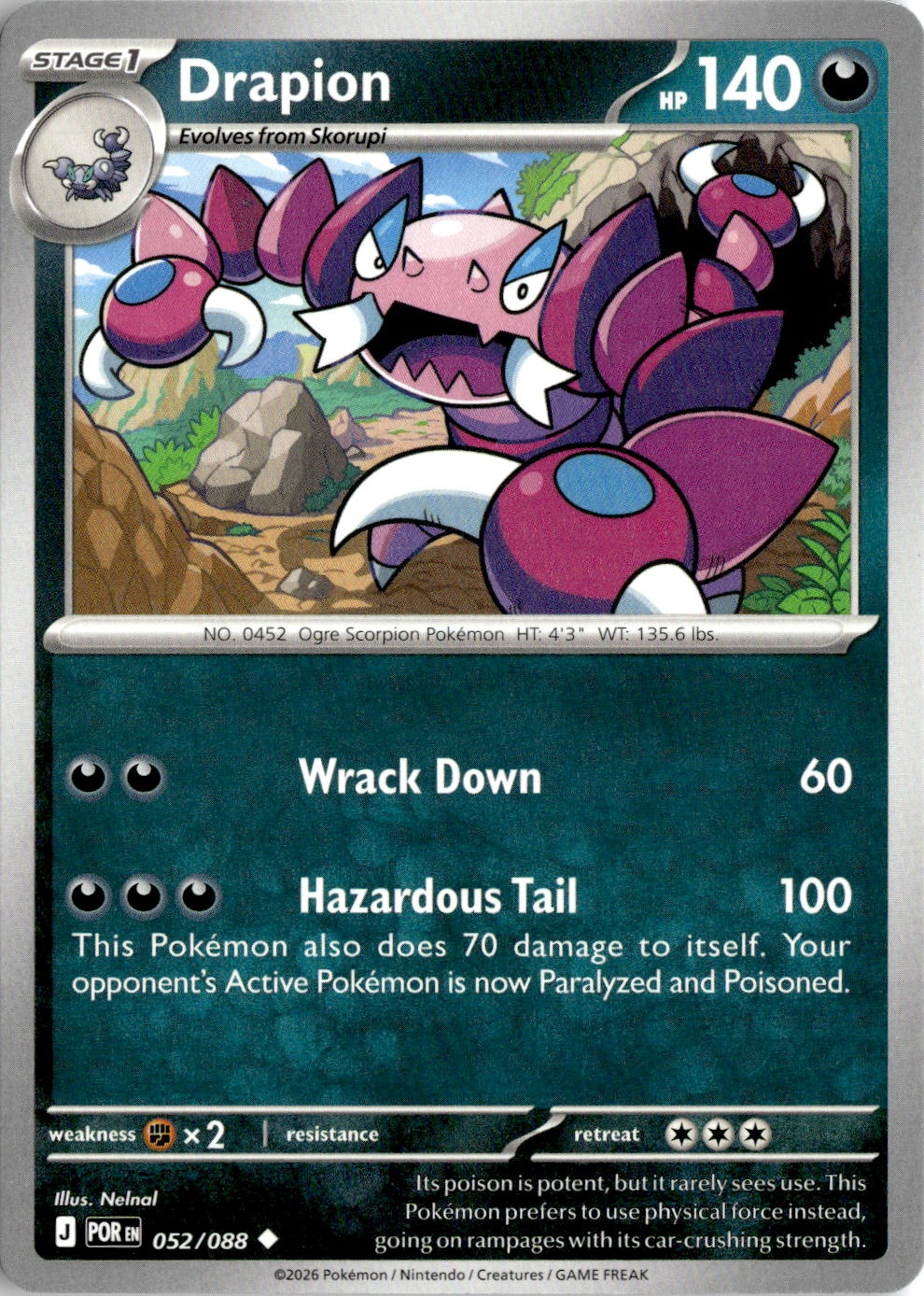 2026 Pokemon Mega Evolution Drapion graded slab