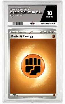 2015 POKEMON XY REV HOLO #6 BASIC FIGHTING ENERGY MPE 10 GEM/MT — graded card up for auction