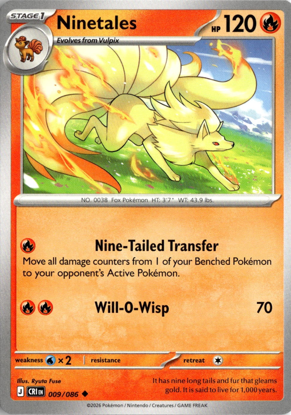 2026 Pokemon Mega Evolution Ninetales graded slab