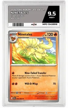 2026 POKEMON MEGA EVOLUTION CHAOS RISING #009/086 NINETALES MPE 9.5 MINT+ — graded card up for auction