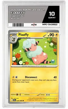 2026 POKEMON MEGA EVOLUTION CHAOS RISING #028/086 Flaaffy MPE 10 GEM/MT — graded card up for auction