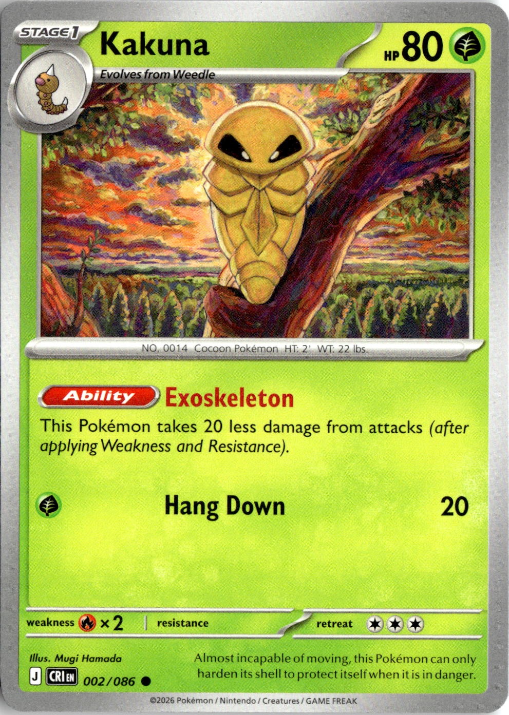 2026 Pokemon Mega Evolution Kakuna graded slab