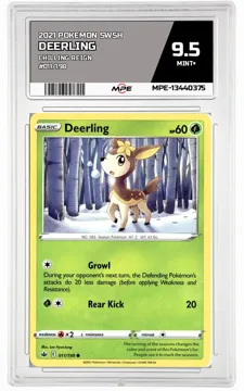 2021 POKEMON SWSH CHILLING REIGN #011/198 Deerling MPE 9.5 MINT+ — graded card up for auction