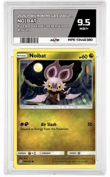 2026 POKEMON MEGA EVOLUTION ASCENDED HEROES-REV HOLO #156/217 Noibat MPE 9.5 MINT+ — graded card up for auction