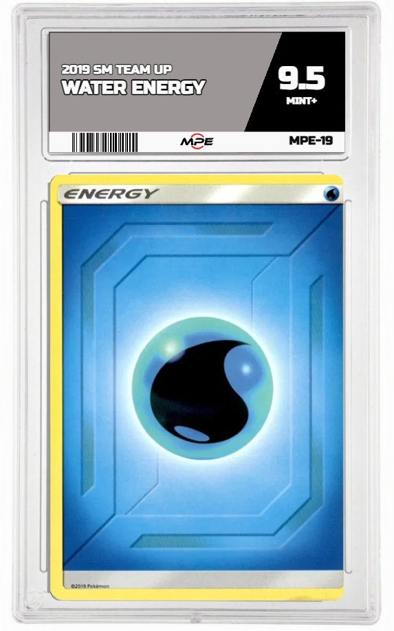 2019 SM TEAM UP WATER ENERGY MPE 9.5 MINT+ — graded card auctioned from the MPE vault