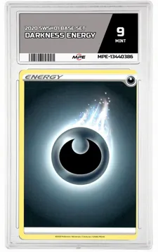 2020 SWSH01 BASE SET DARKNESS ENERGY MPE 9 MINT — graded card up for auction