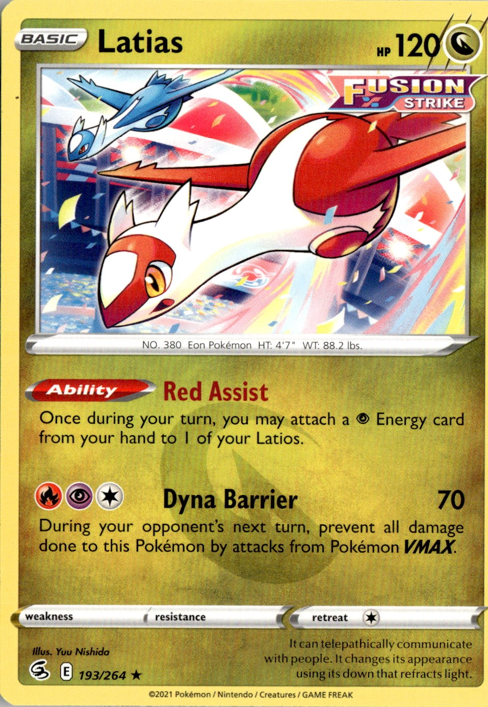 2021 Pokemon Swsh Latias graded slab
