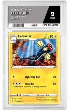 2021 POKEMON SWSH FUSION STRIKE #096/264 Eelektrik MPE 9 MINT — graded card up for auction