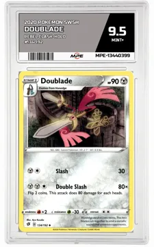 2020 POKEMON SWSH REBEL CLASH-HOLO #134/192 Doublade MPE 9.5 MINT+ — graded card up for auction