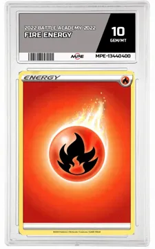 2022 BATTLE ACADEMY 2022 FIRE ENERGY MPE 10 GEM/MT — graded card up for auction