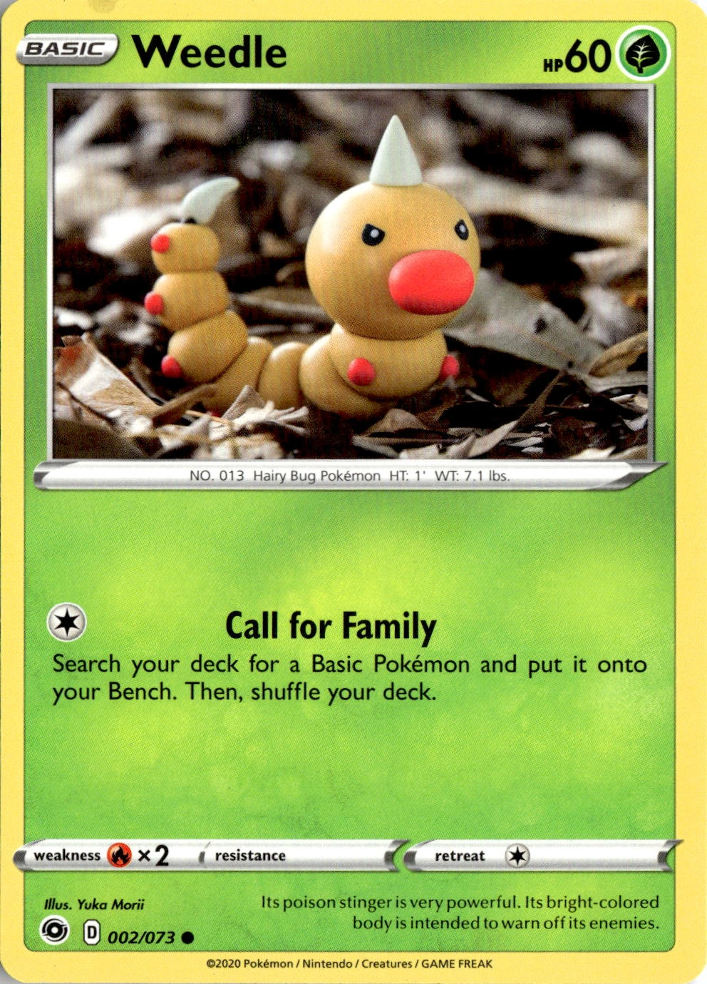 2020 Pokemon Swsh Weedle graded slab