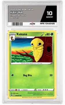 2020 POKEMON SWSH CHAMPIONS PATH #003/073 Kakuna MPE 10 GEM/MT — graded card up for auction