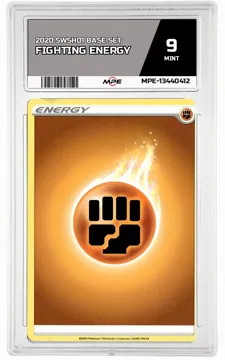 2020 SWSH01 BASE SET FIGHTING ENERGY MPE 9 MINT — graded card up for auction