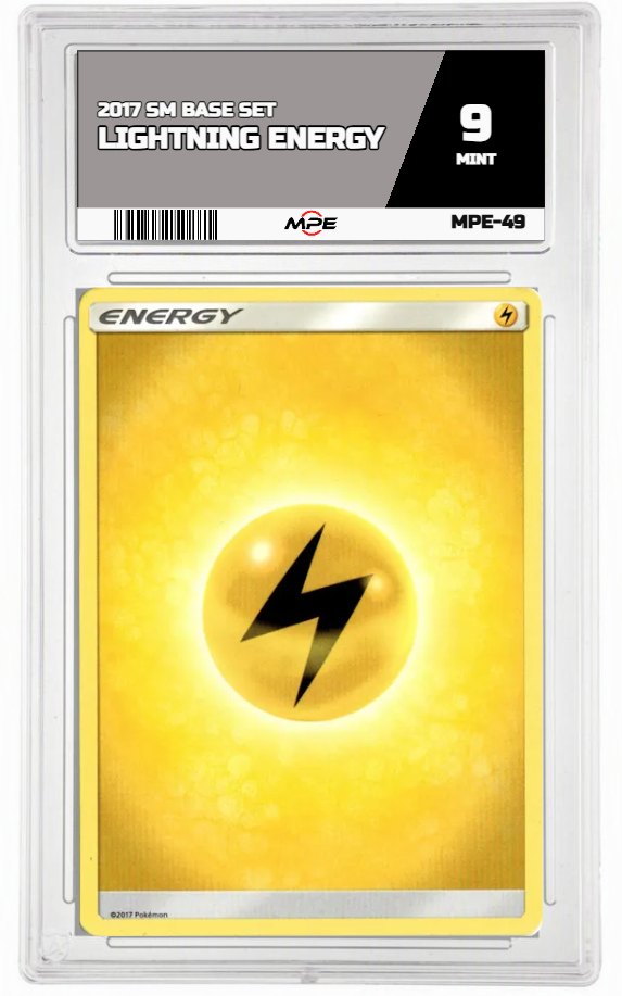 2017 SM BASE SET LIGHTNING ENERGY MPE 9 MINT — graded card auctioned from the MPE vault