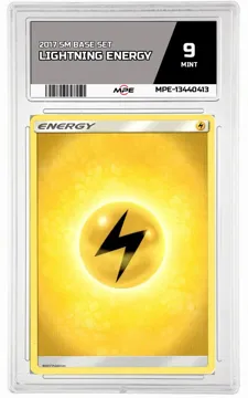 2017 SM BASE SET LIGHTNING ENERGY MPE 9 MINT — graded card up for auction