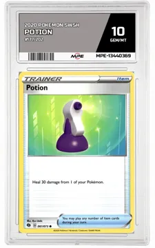 2020 POKEMON SWSH #177/202 POTION MPE 10 GEM/MT — graded card up for auction