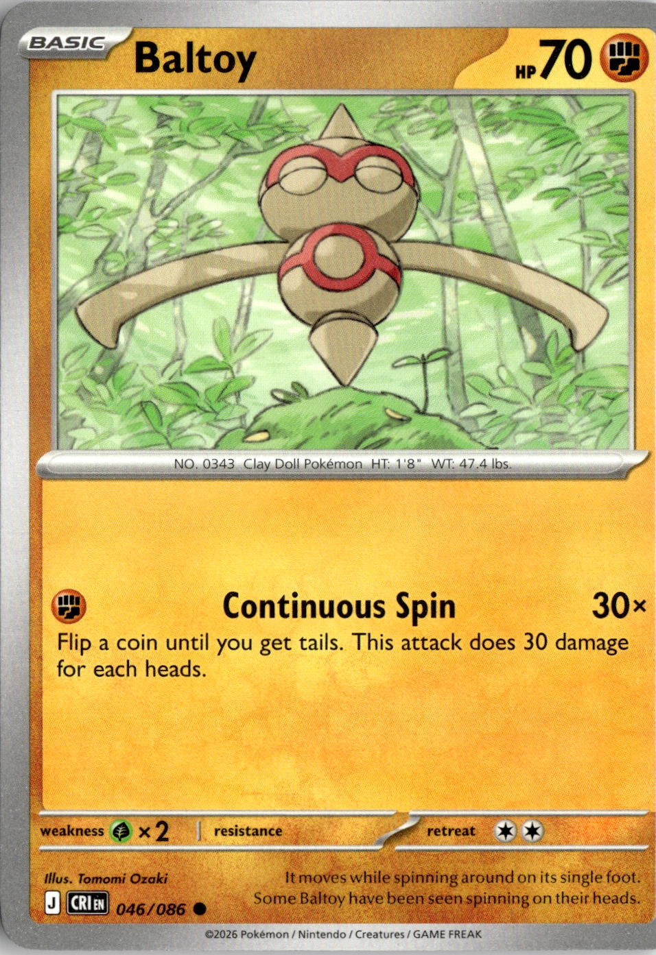 2026 Pokemon Mega Evolution Baltoy graded slab
