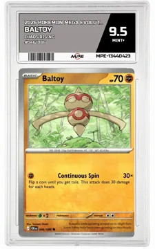 2026 POKEMON MEGA EVOLUTION CHAOS RISING #046/086 Baltoy MPE 9.5 MINT+ — graded card up for auction