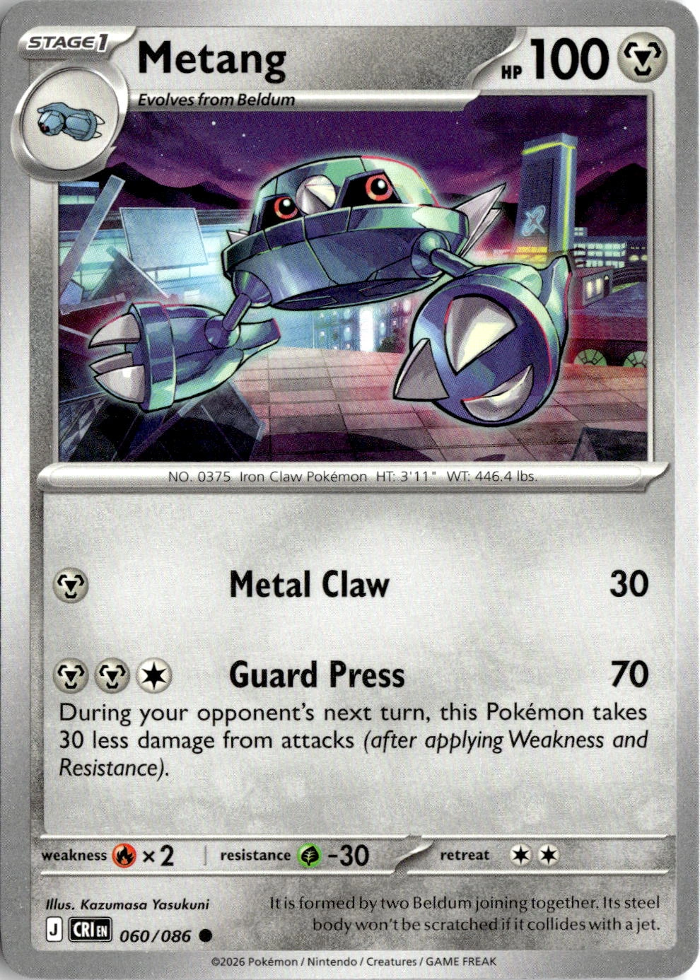 2026 Pokemon Mega Evolution Metang graded slab