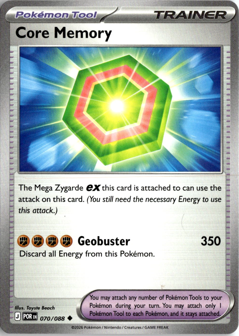 2026 Pokemon Mega Evolution Core Memory graded slab