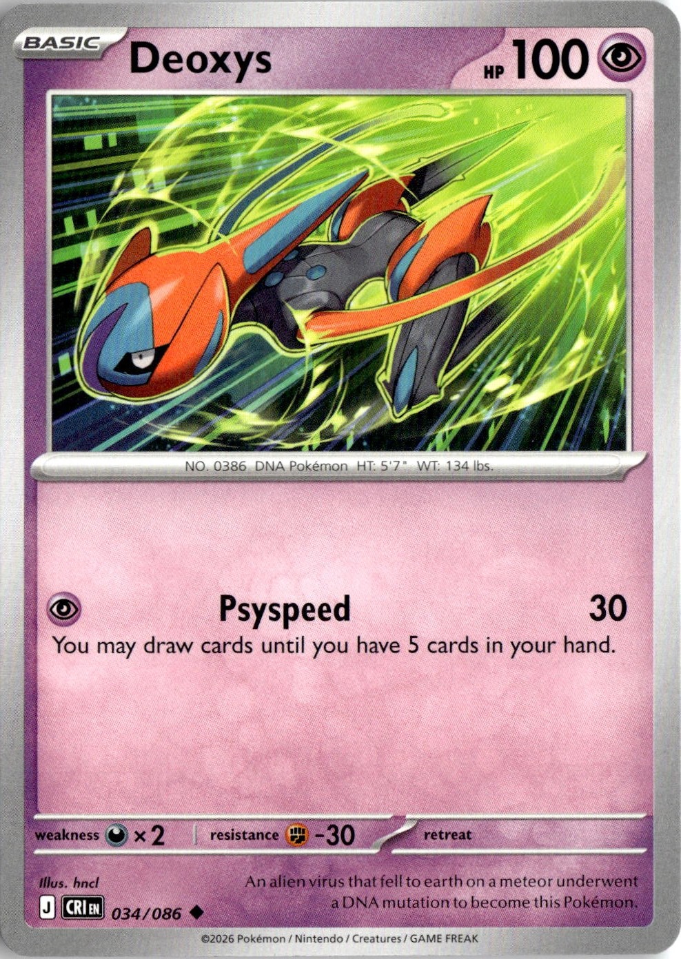 2026 Pokemon Mega Evolution Deoxys graded slab