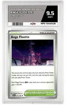 2026 POKEMON MEGA EVOLUTION CHAOS RISING #075/086 ANGE FLOETTE MPE 9.5 MINT+ — graded card up for auction