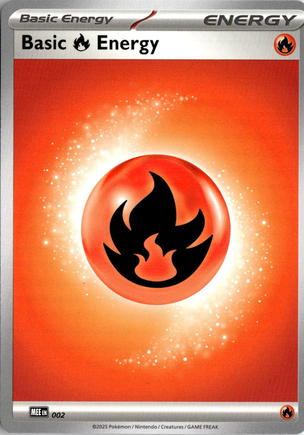 2025 Mega Evolution Energies Basic Fire Energy graded slab