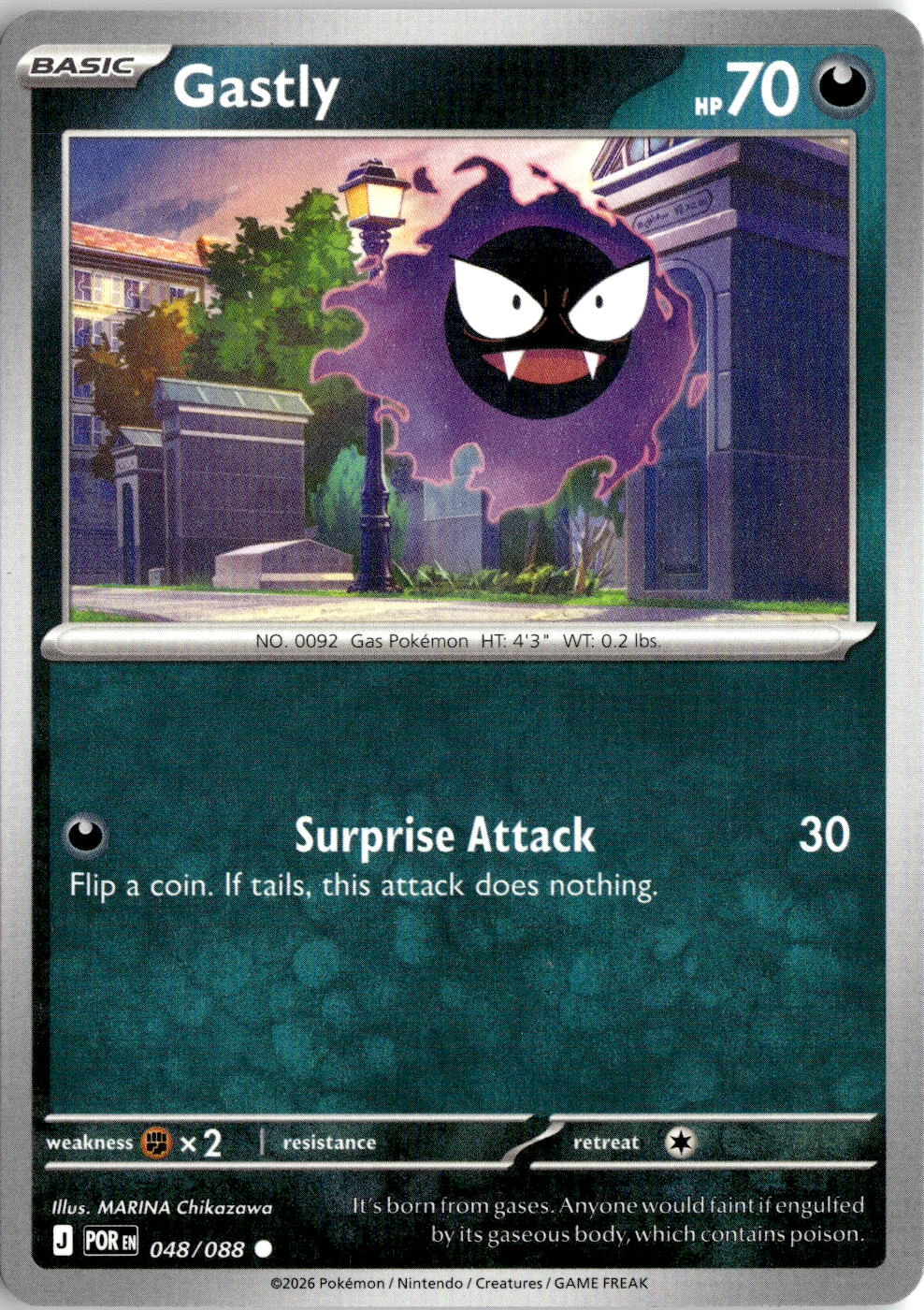 2026 Pokemon Mega Evolution Gastly graded slab