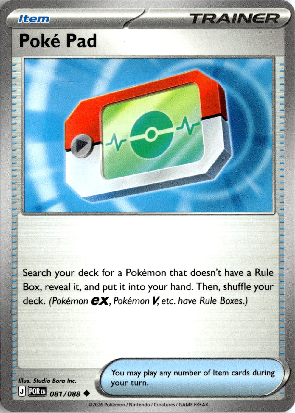 2026 Pokemon Mega Evolution Poké Pad graded slab