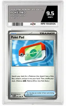 2026 POKEMON MEGA EVOLUTION PERFECT ORDER #081/088 Poké Pad MPE 9.5 MINT+ — graded card up for auction