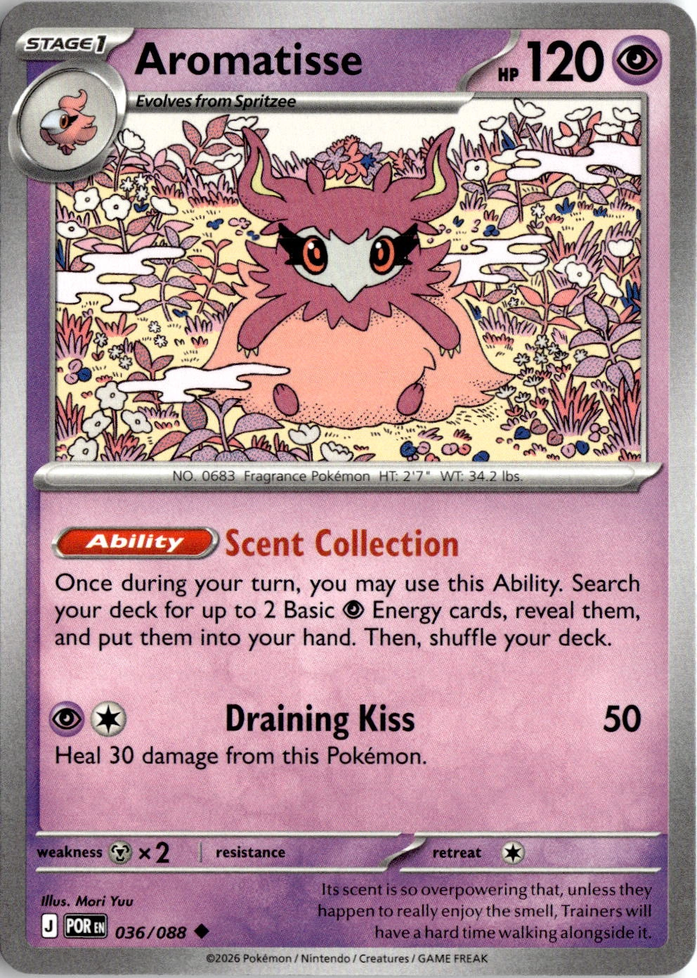 2026 Pokemon Mega Evolution Aromatisse graded slab