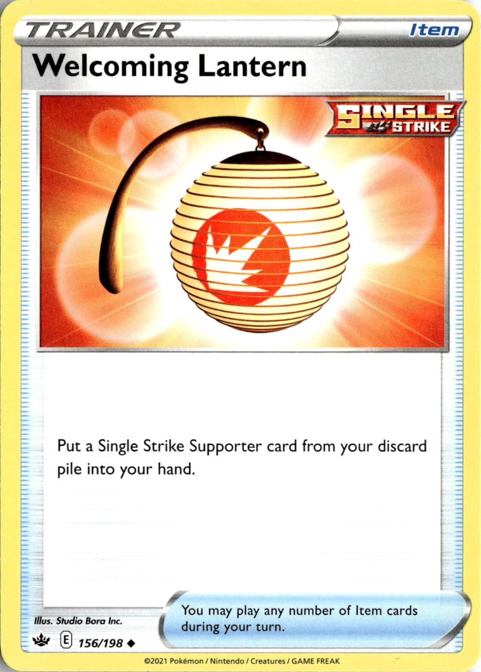 2021 Pokemon Swsh Welcoming Lantern graded slab