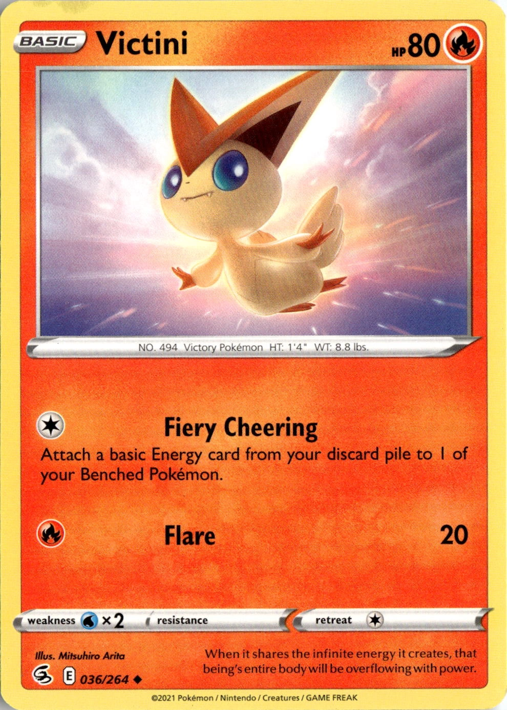 2021 Pokemon Swsh Victini graded slab