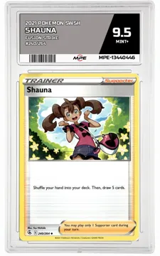 2021 POKEMON SWSH FUSION STRIKE #240/264 Shauna MPE 9.5 MINT+ — graded card up for auction