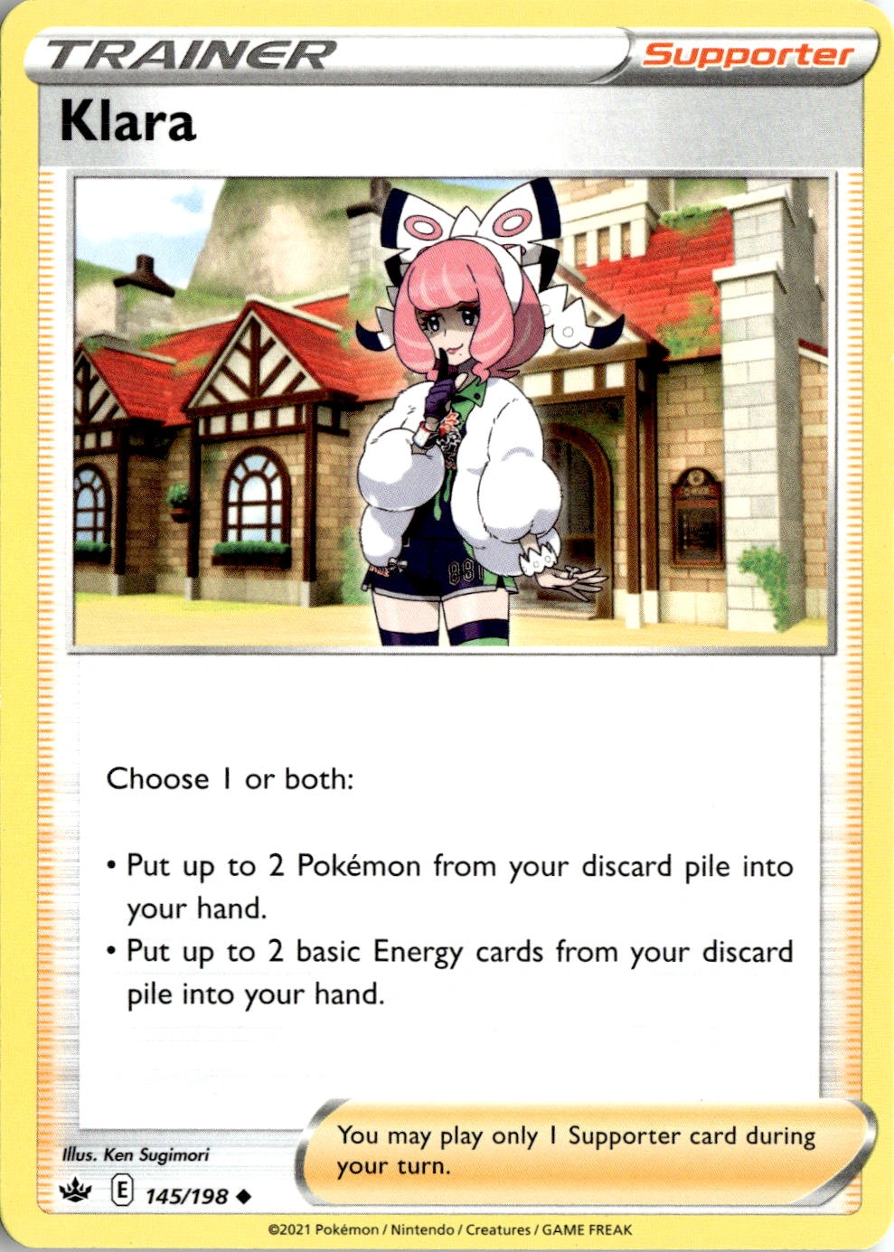 2021 Pokemon Swsh Klara graded slab
