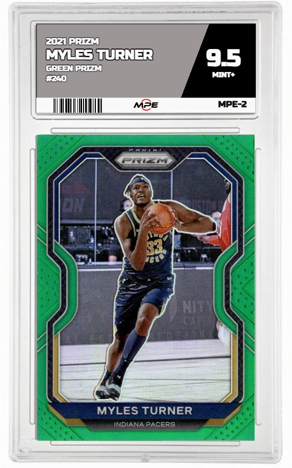 2021 PRIZM GREEN PRIZM #240 MYLES TURNER MPE 9.5 MINT+ — graded card up for auction