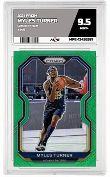 2021 PRIZM GREEN PRIZM #240 MYLES TURNER MPE 9.5 MINT+ — graded card up for auction