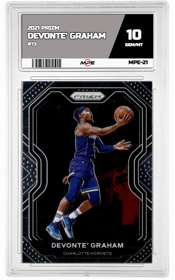 2021 PRIZM #73 DEVONTE' GRAHAM MPE 10 GEM/MT — graded card up for auction