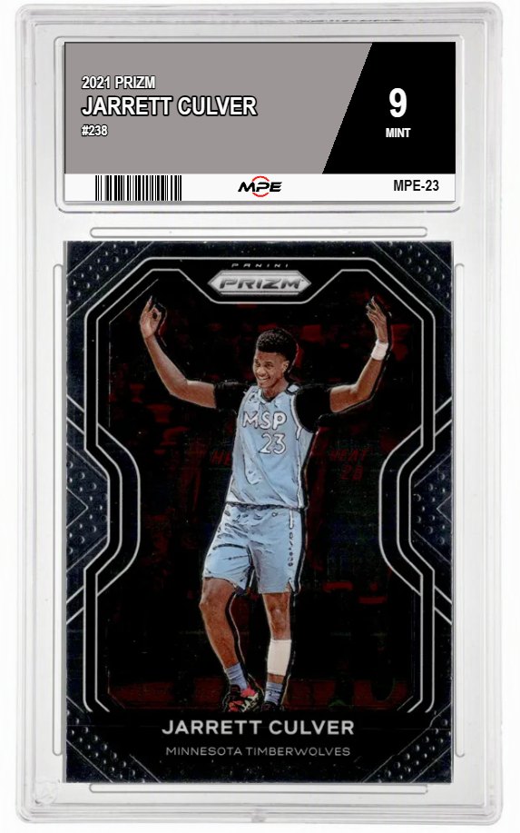 2021 PRIZM #238 JARRETT CULVER MPE 9 MINT — graded card up for auction