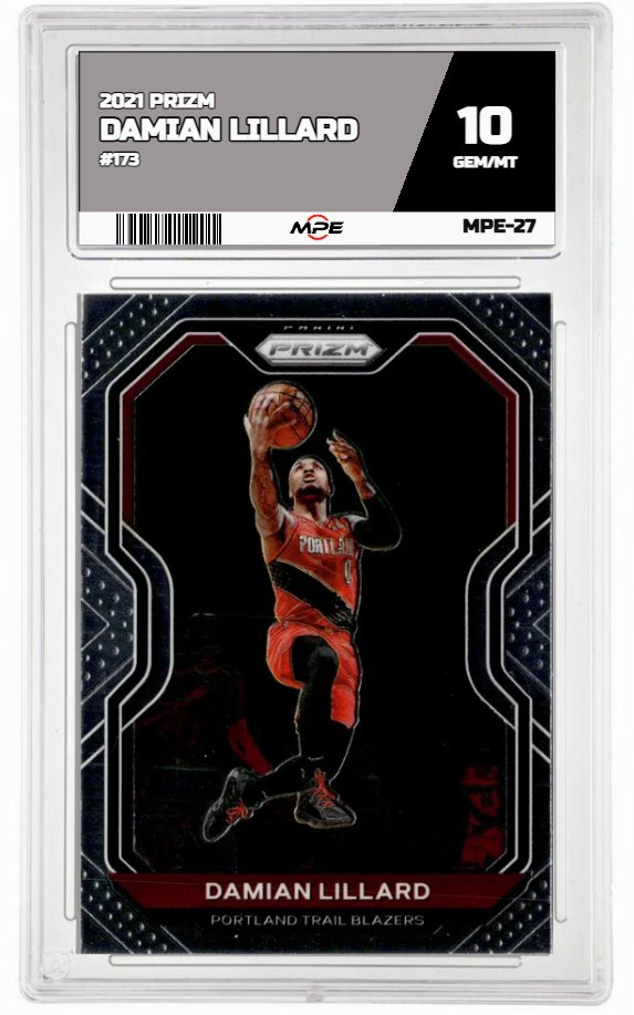 2021 PRIZM #173 DAMIAN LILLARD MPE 10 GEM/MT — graded card up for auction