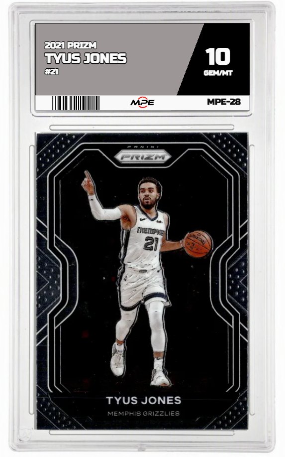 2021 PRIZM #21 TYUS JONES MPE 10 GEM/MT — graded card up for auction