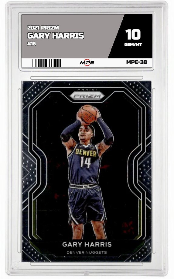 2021 PRIZM #16 GARY HARRIS MPE 10 GEM/MT — graded card up for auction