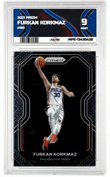 2021 PRIZM #160 FURKAN KORKMAZ MPE 9 MINT — graded card up for auction