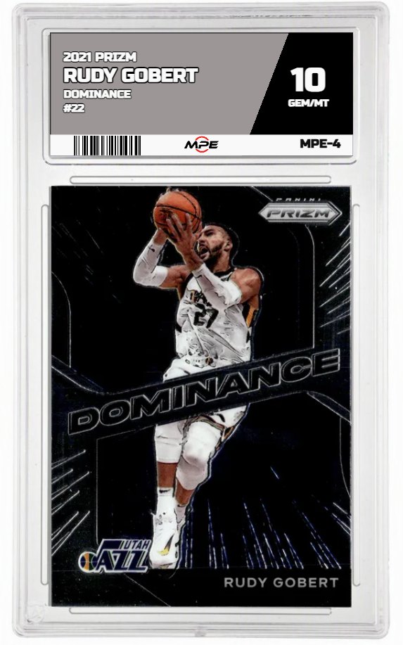 2021 PRIZM DOMINANCE #22 RUDY GOBERT MPE 10 GEM/MT — graded card up for auction